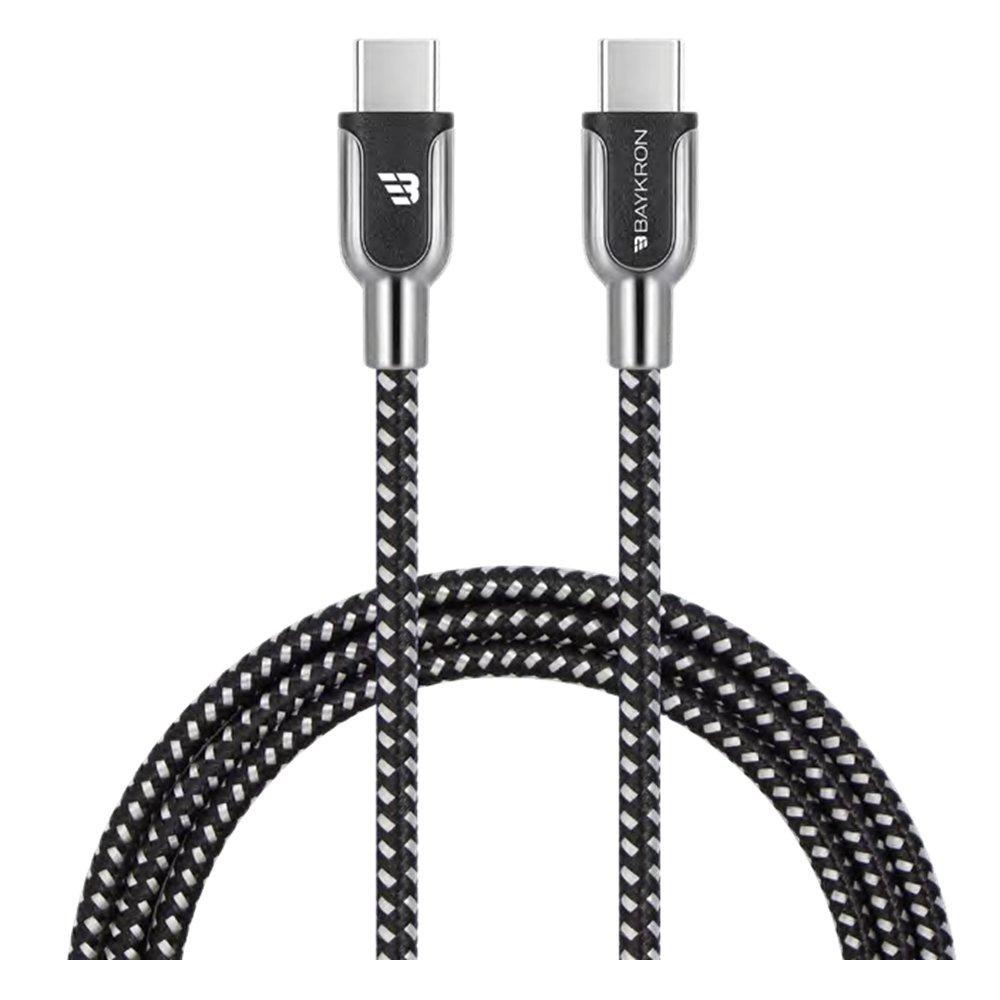 

Baykron 240w usb-c to usb-c cable, bkr-bl-c2c-001-b - black