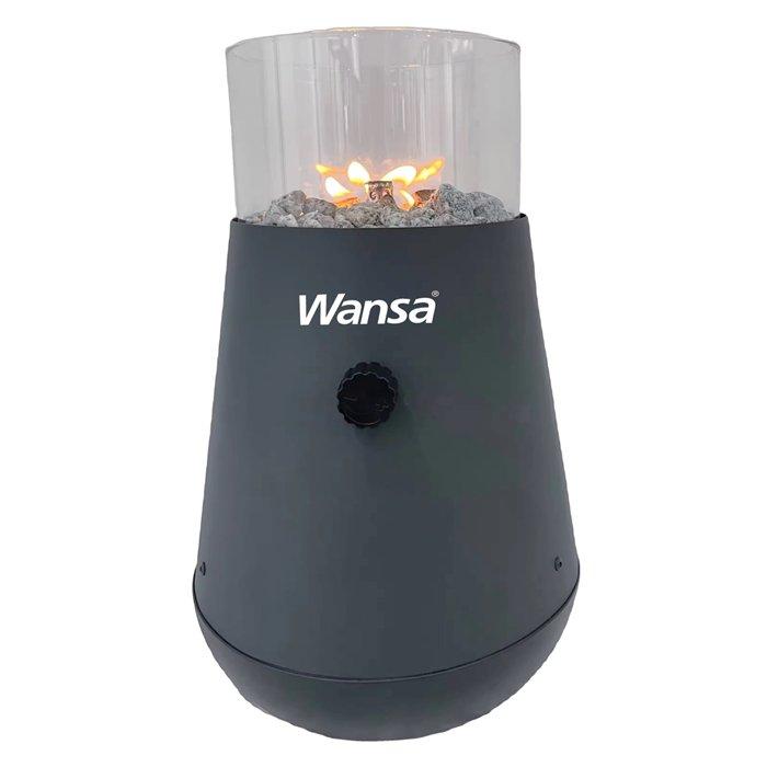 

Wansa mini glass tabletop round heater, tp1204 - grey