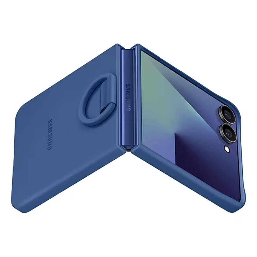 

Samsung silicone case with ring for galaxy z flip7 - navy
