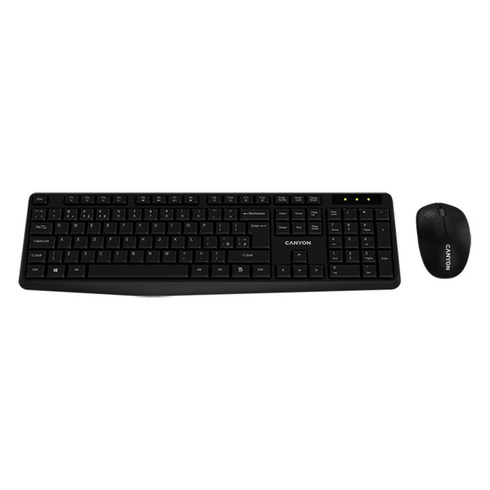 

Canyon wireless mouse & ar keyboard set, cne-hsetw01-ar- black