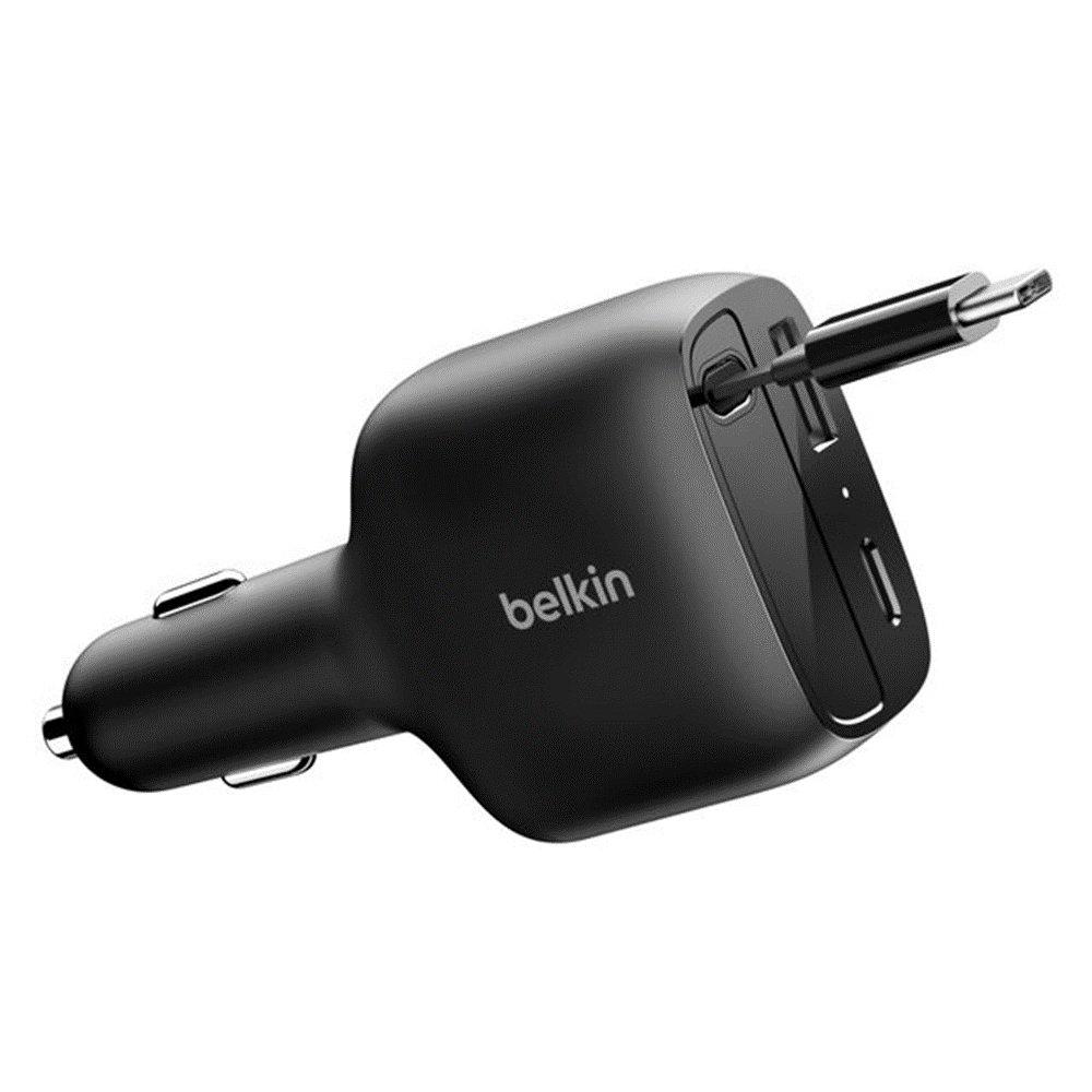 

Belkin 75w 3-port car charger with usb-c/a cable, ccc001hqbk - black