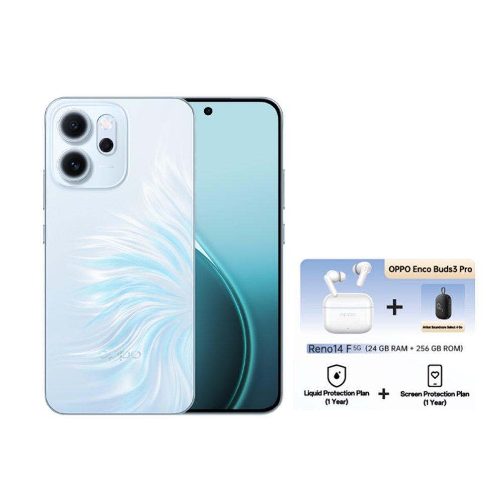 

Pre order oppo reno 14f 5g phone, 12gb, 256gb, 6. 57” - blue