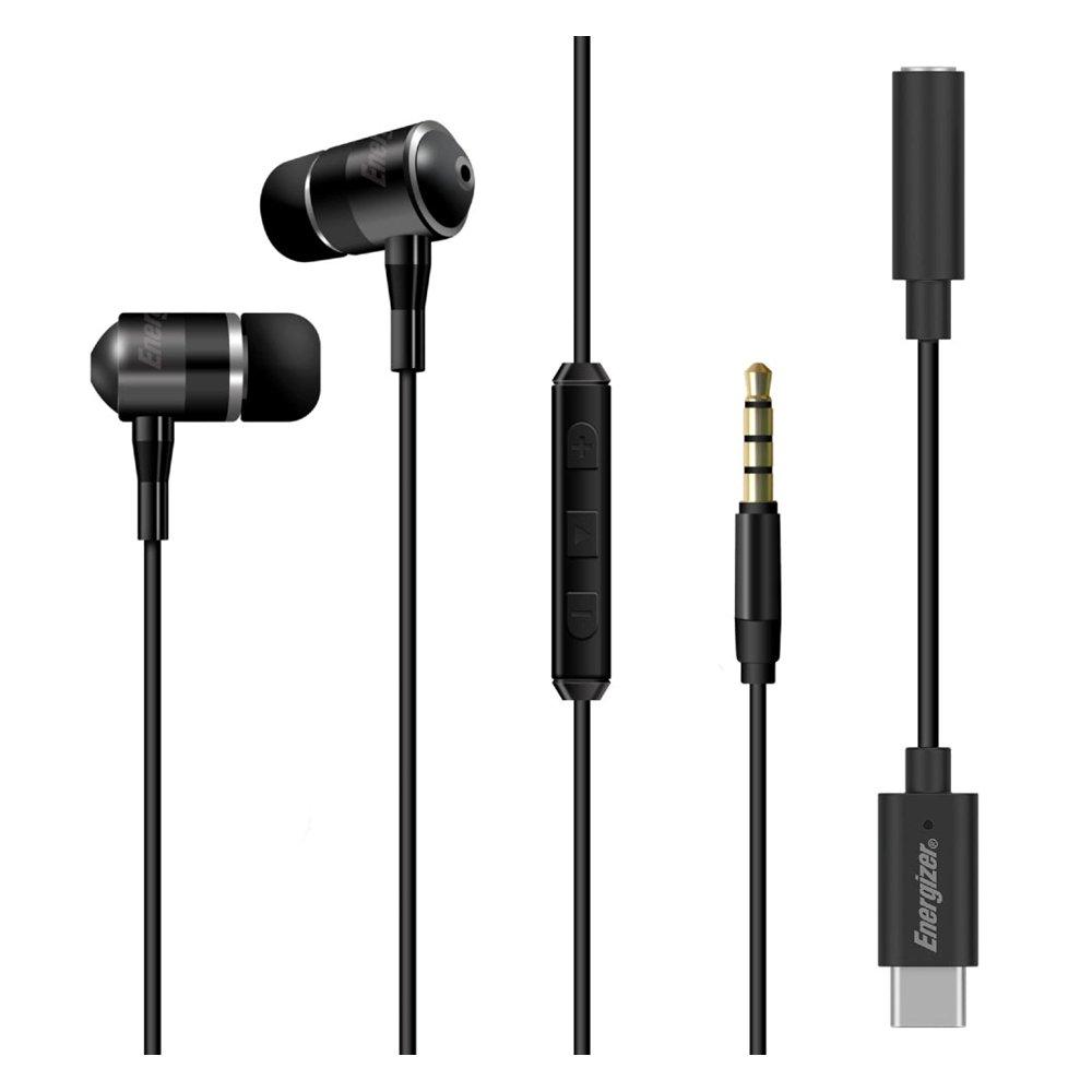 

Energizer wired uic30 usb-c earphones, engz-uic30bk2 – black