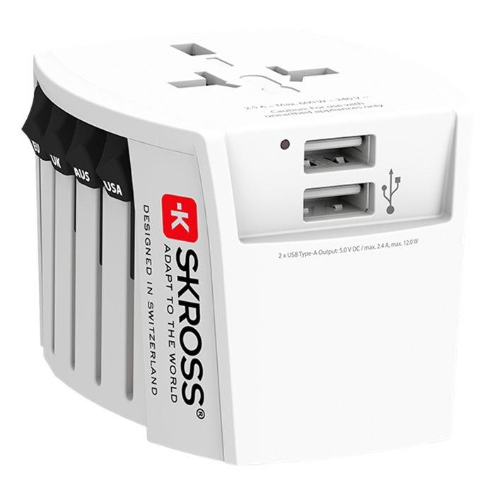 

Skross muv usb a travel adapter, 1302960 – white