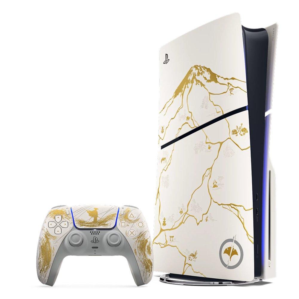 

Pre-order sony disc playstation 5 console – ghost of yōtei gold limited edition bundle