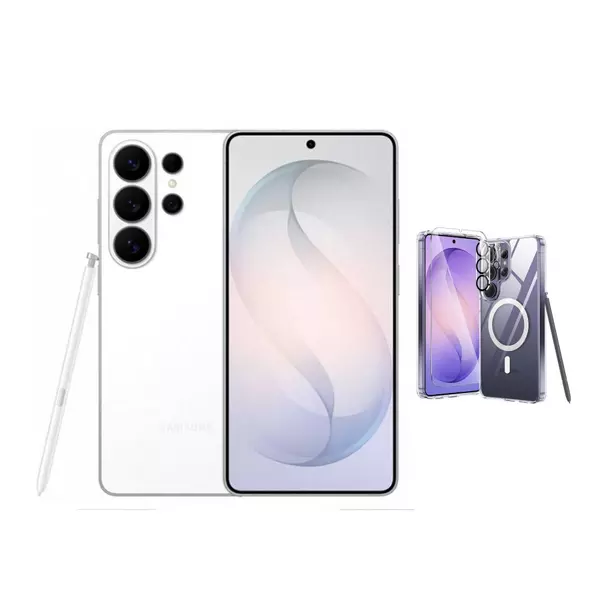 هاتف سامسونج جالكسي S26 الترا 5G، 6.9بوصة، 12 جيجابايت، 512 جيجابايت - أبيض