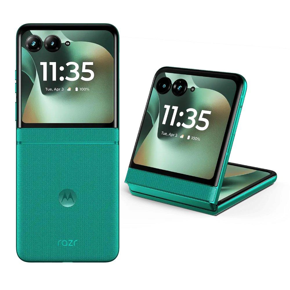 Motorola Razr 70 Phone, MediaTek Dimensity 7450X, 8GB RAM, 256GB, 6.9-Inch, PBCW0001AE - Green