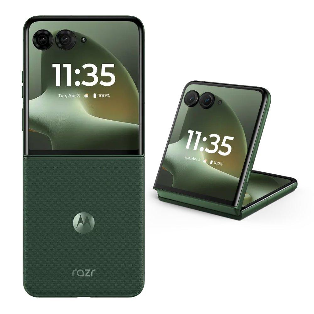 Motorola Razr 70 Plus Phone, Qualcomm Snapdragon 8s Gen 3, 12GB RAM, 256GB, 6.9-Inch, PBCF0008AE - Green