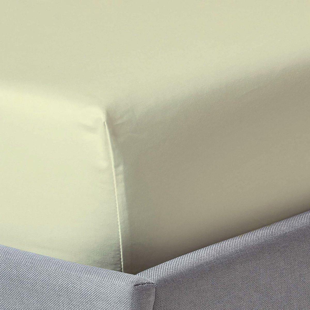 

250 thread count cotton fitted sheet cream 160 x 200 cm