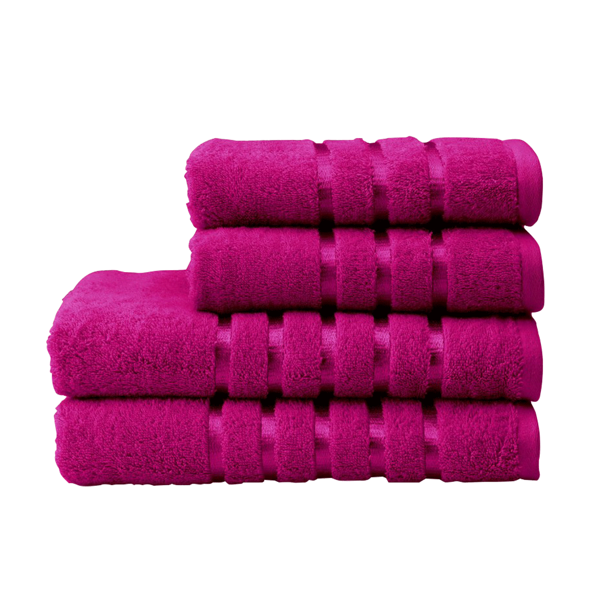 

Lifestyle plain bath sheet raspberry 90x150 cm