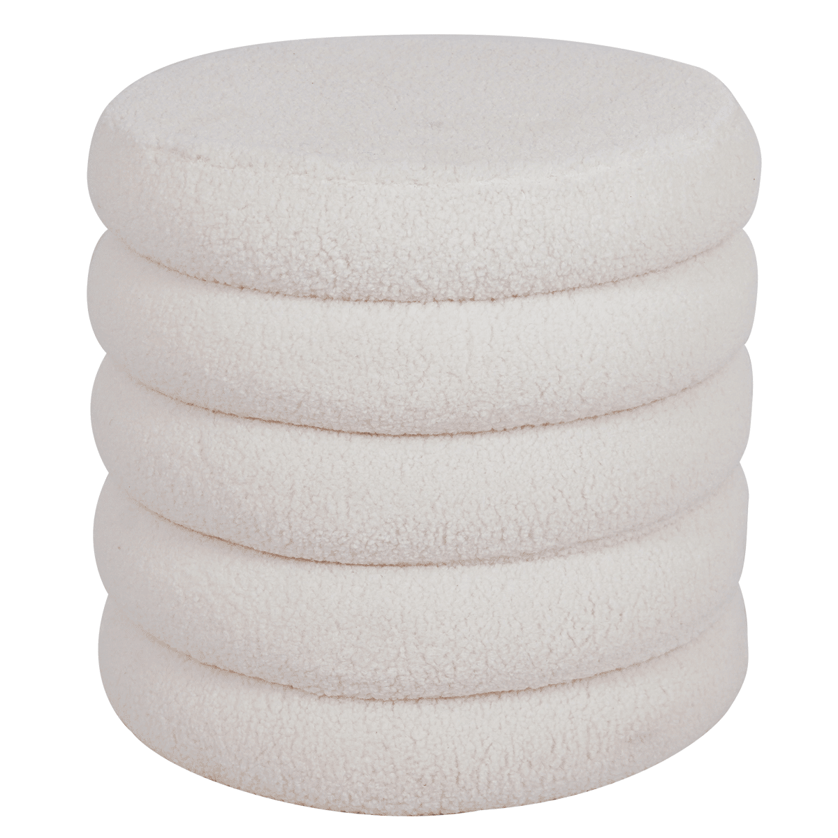 

Sherling white pouf 44x44x42 cm