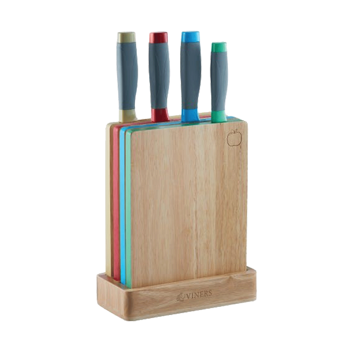 

Assure colour code knife block & board set