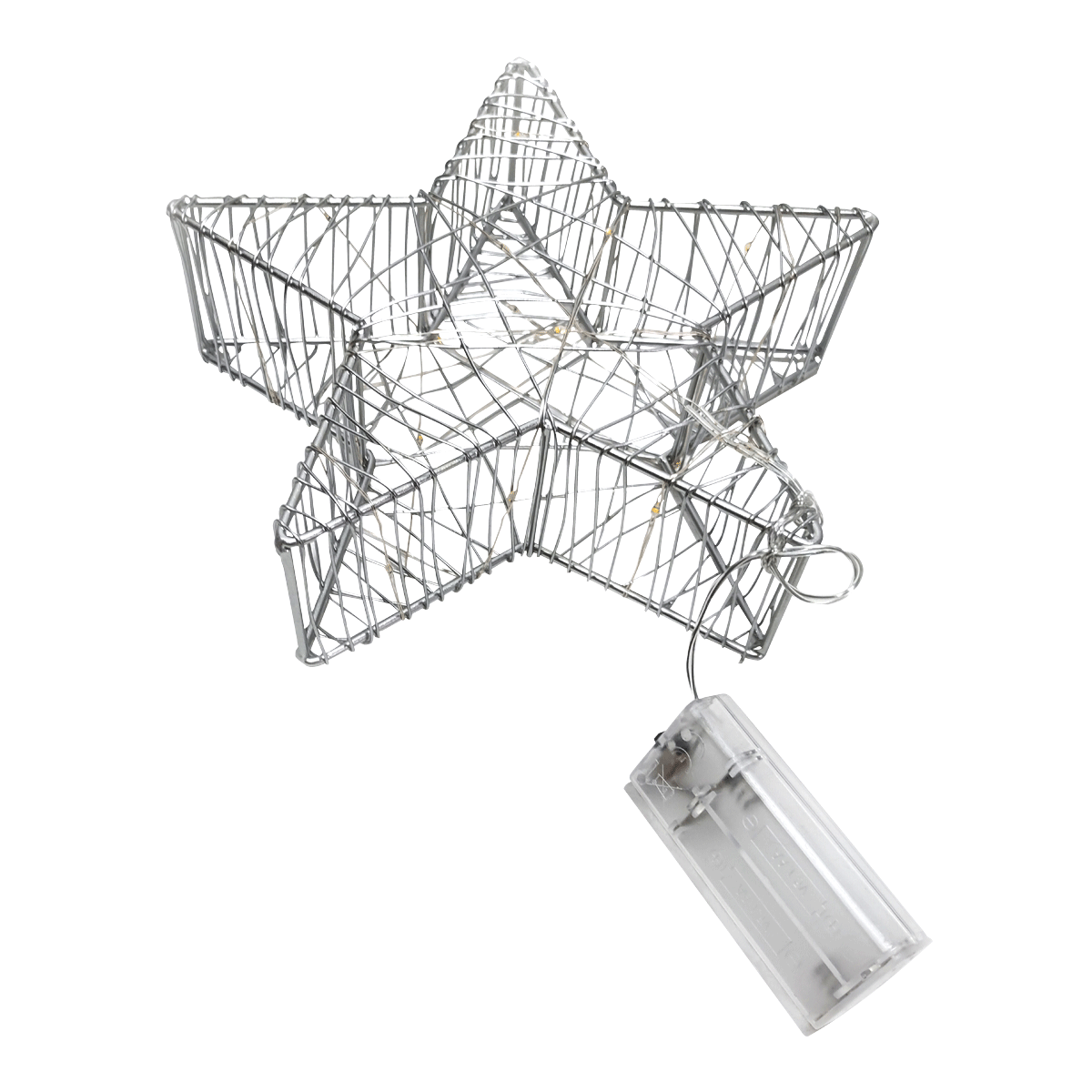 

Star led light star shape silver 21. 5x21. 5x6 cm