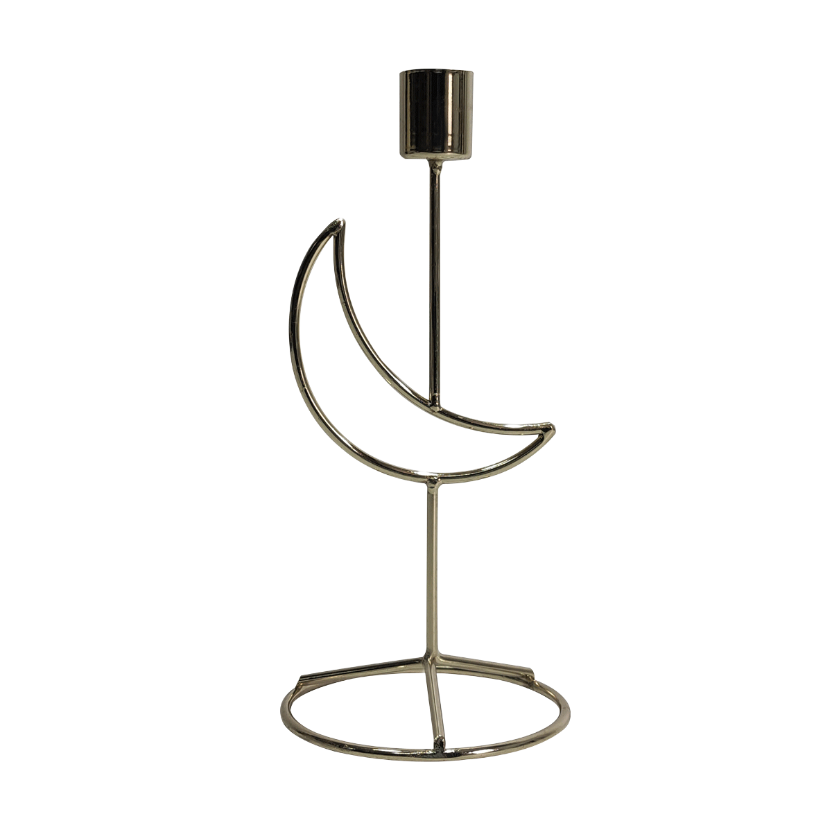 

Crescent candle holder gold 10x10x22 cm