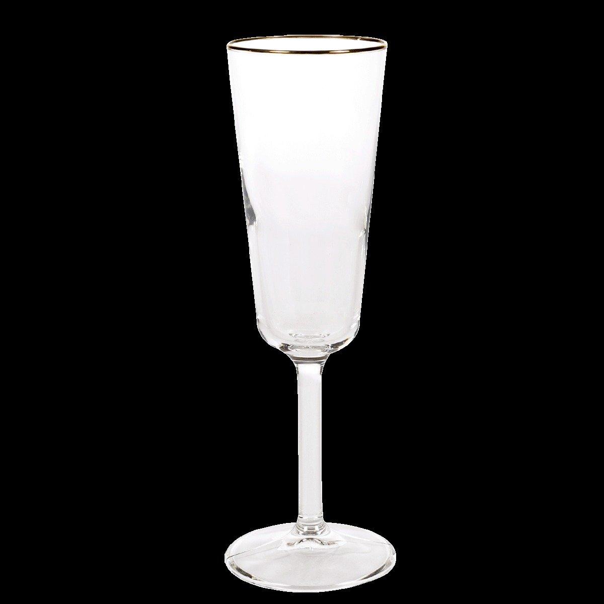 

Arona slim stem glass with gold rim 180 cc