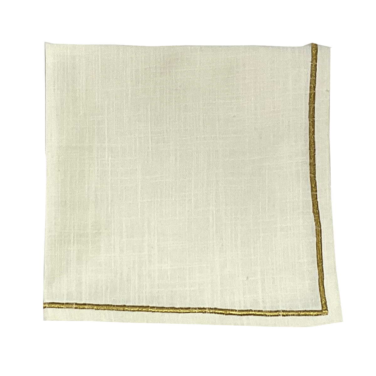 

Rule embroidered napkin ecru/gold 45x45 cm