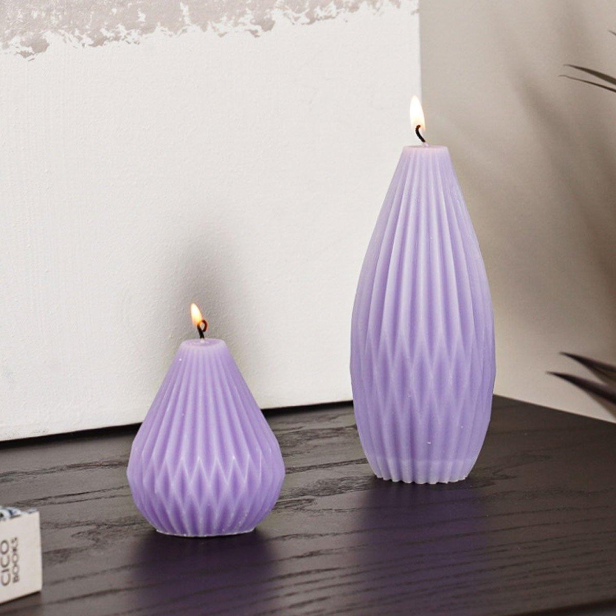 

Mari purple design candle 8x14. 5 cm