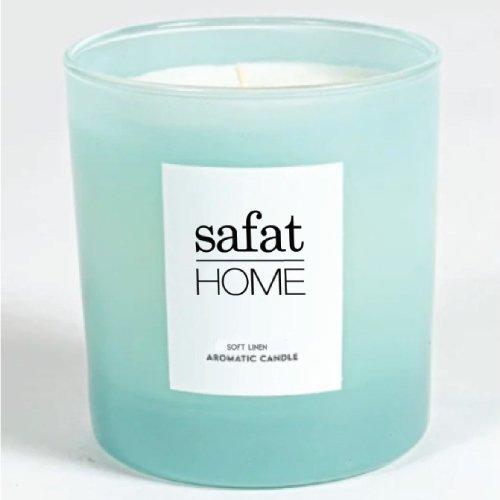 

Soft linen candle 200 gm tiffany blue