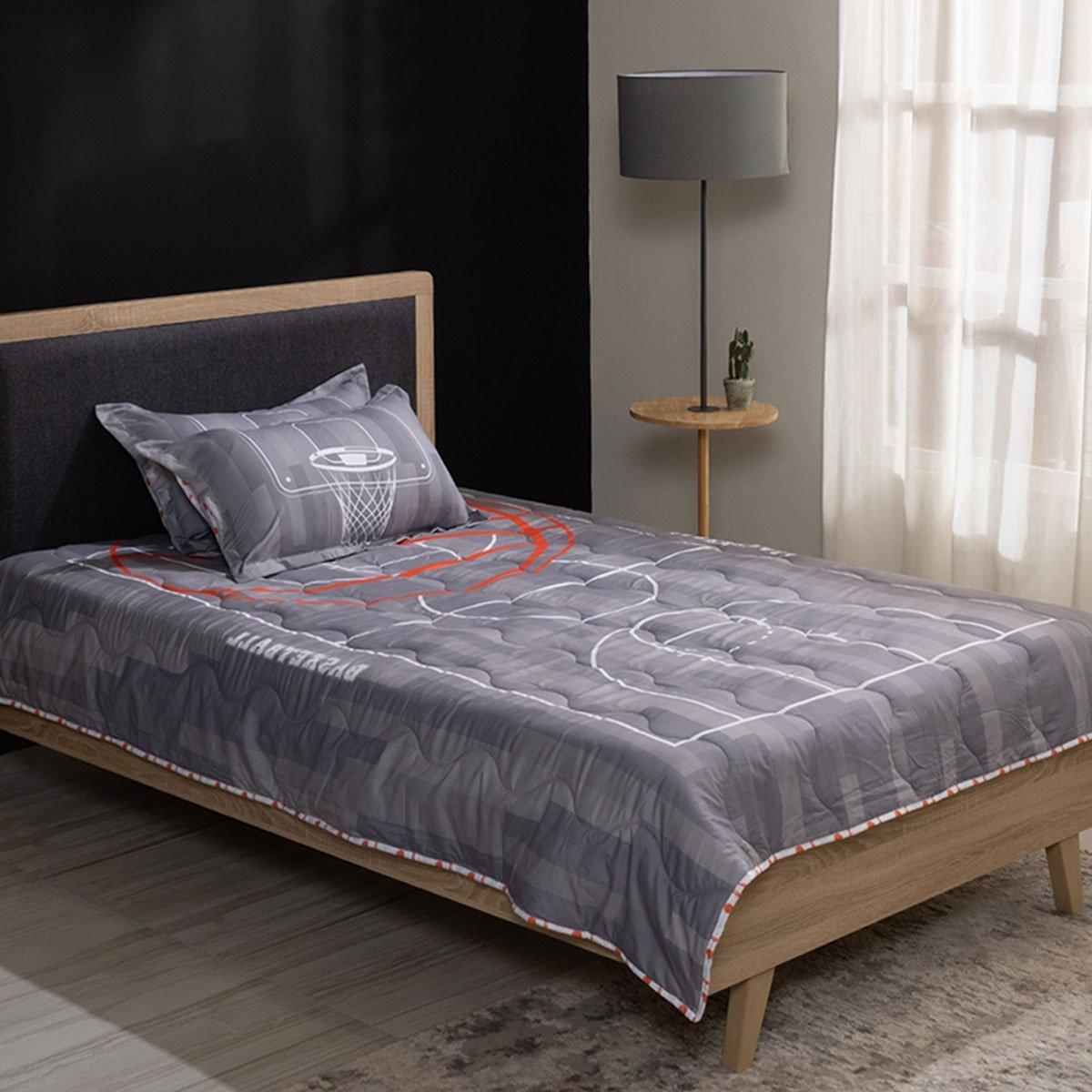 

Basketball kids comforter set grey 180x220 cm