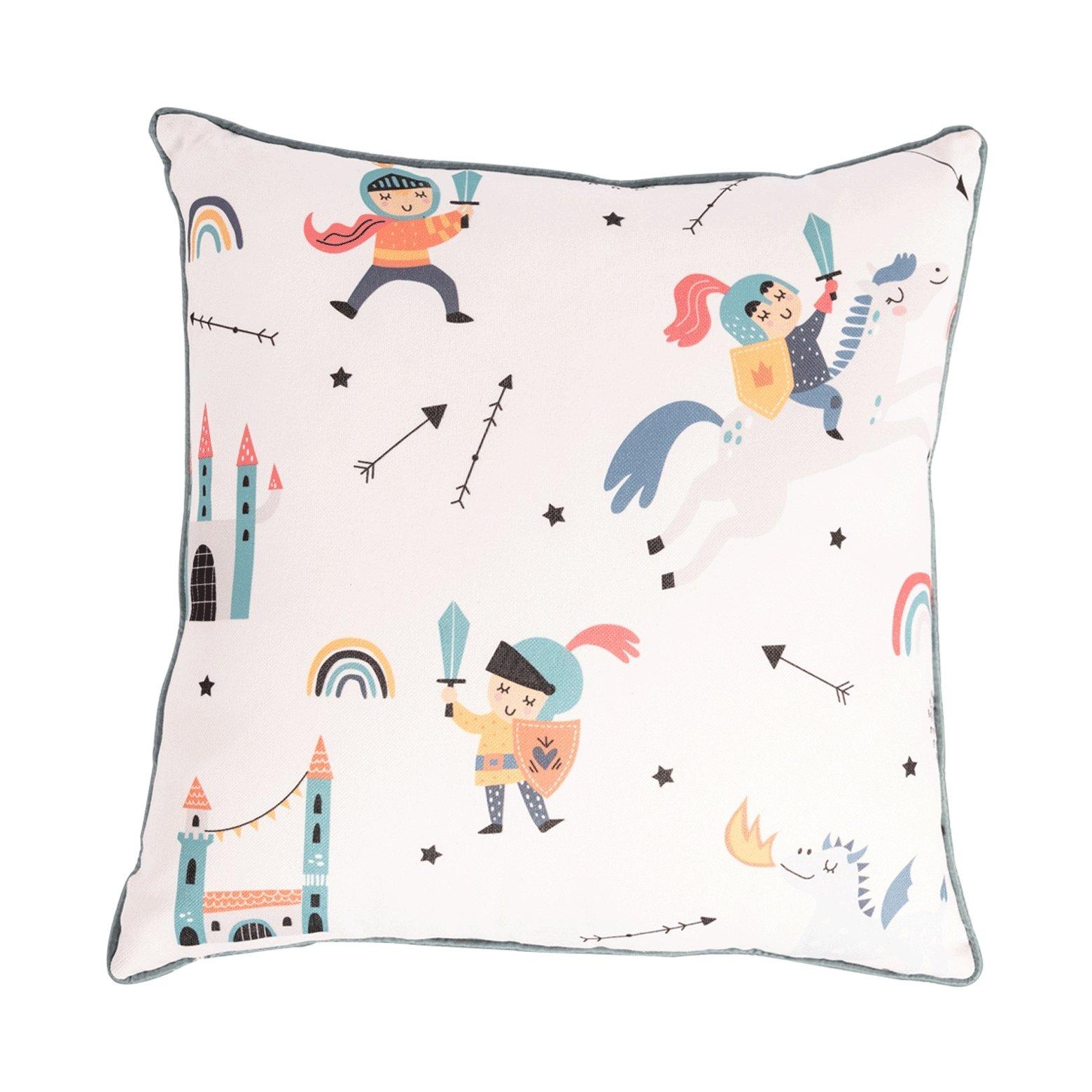 

Knight kids cushion white 40x40 cm