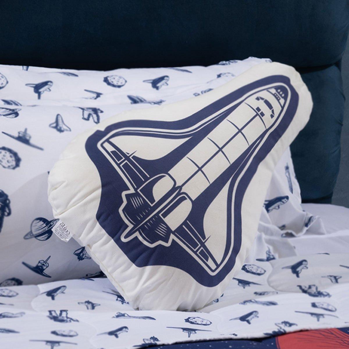 

Astro rocket kids cushion navy 50x 35 cm