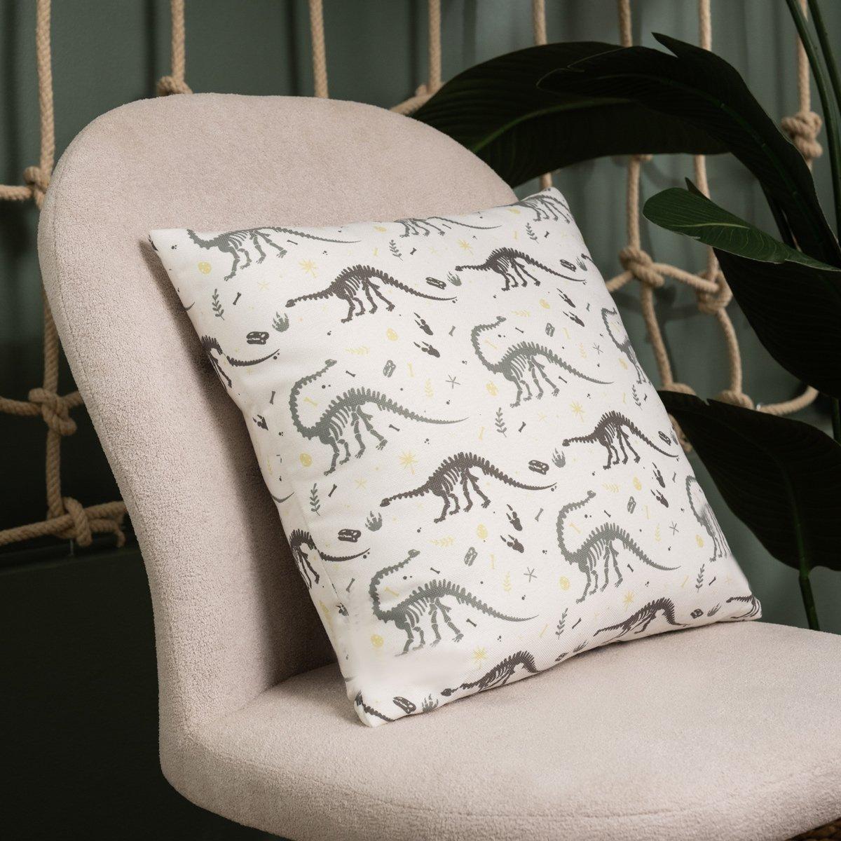 

Dino kids cushion white 40x40 cm