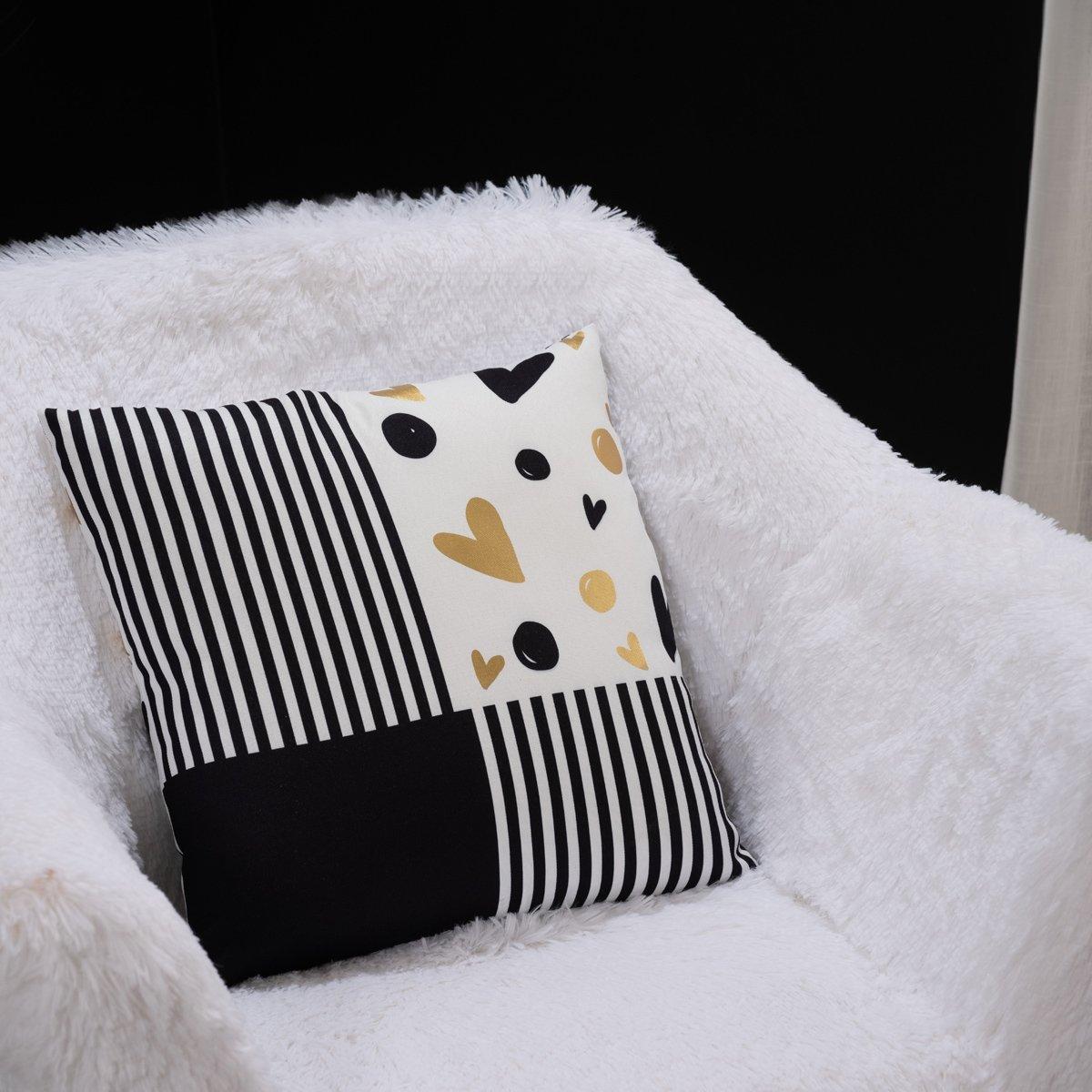 

Beauty sleep kids cushion black & white 40x40 cm
