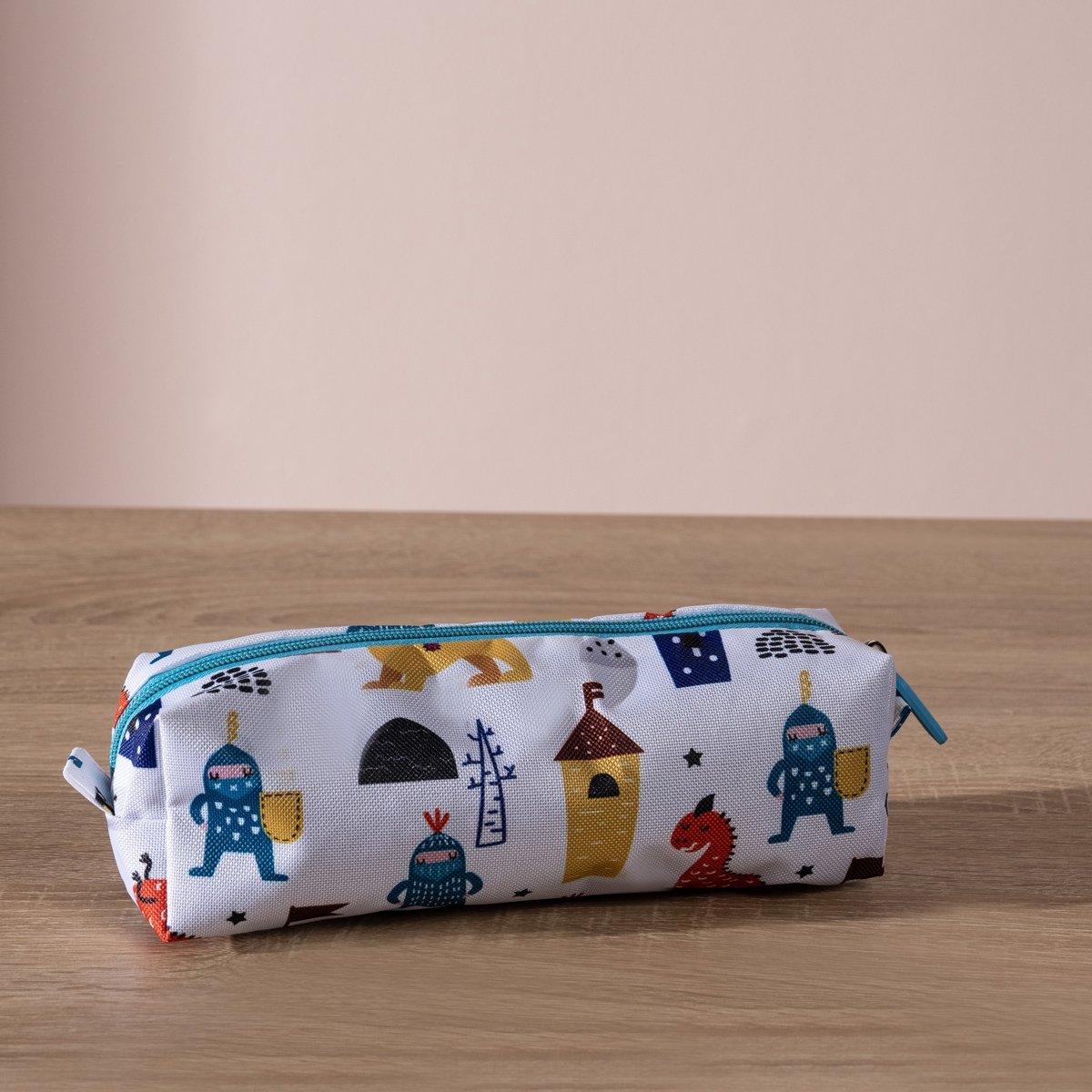 

Knight kids pencil case blue 17x13x17 cm