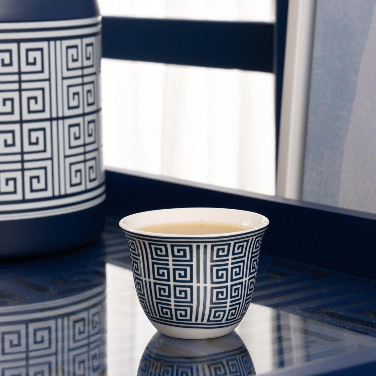 

Greek gahwa cup 6 pcs blue
