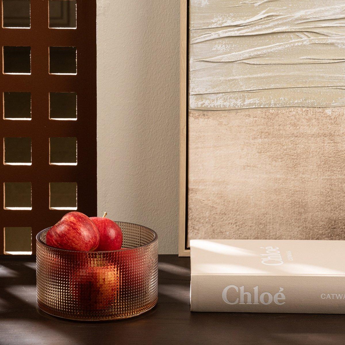 

Cubes serving bowl brown 18x18x10 cm
