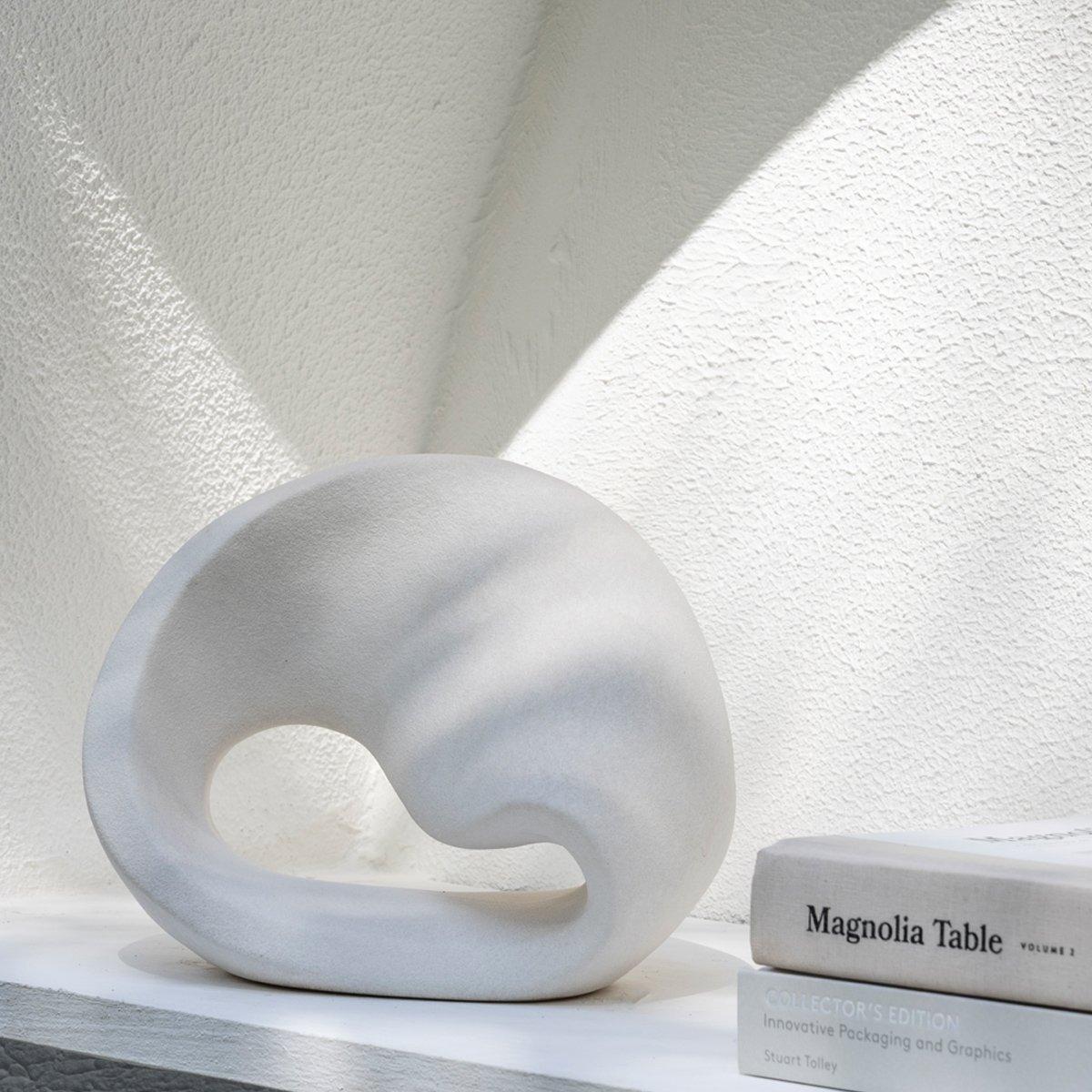 

Spiral sculpture white 21. 5x13x17. 5 cm