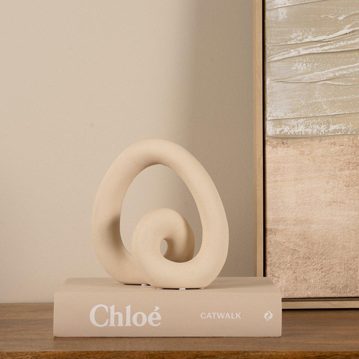 

Twist sculpture cream 19x8. 5x19. 5 cm