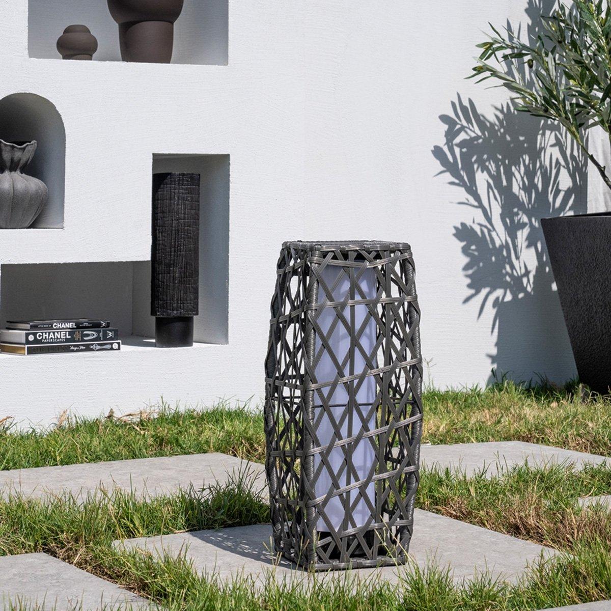 

Monte led lantern grey 16x18x48 cm