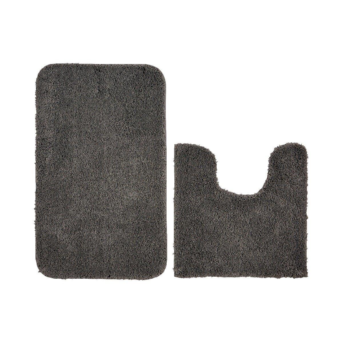 

Tiffany bath mats set 2pcs graphite 50x80 cm & 50x50 cm