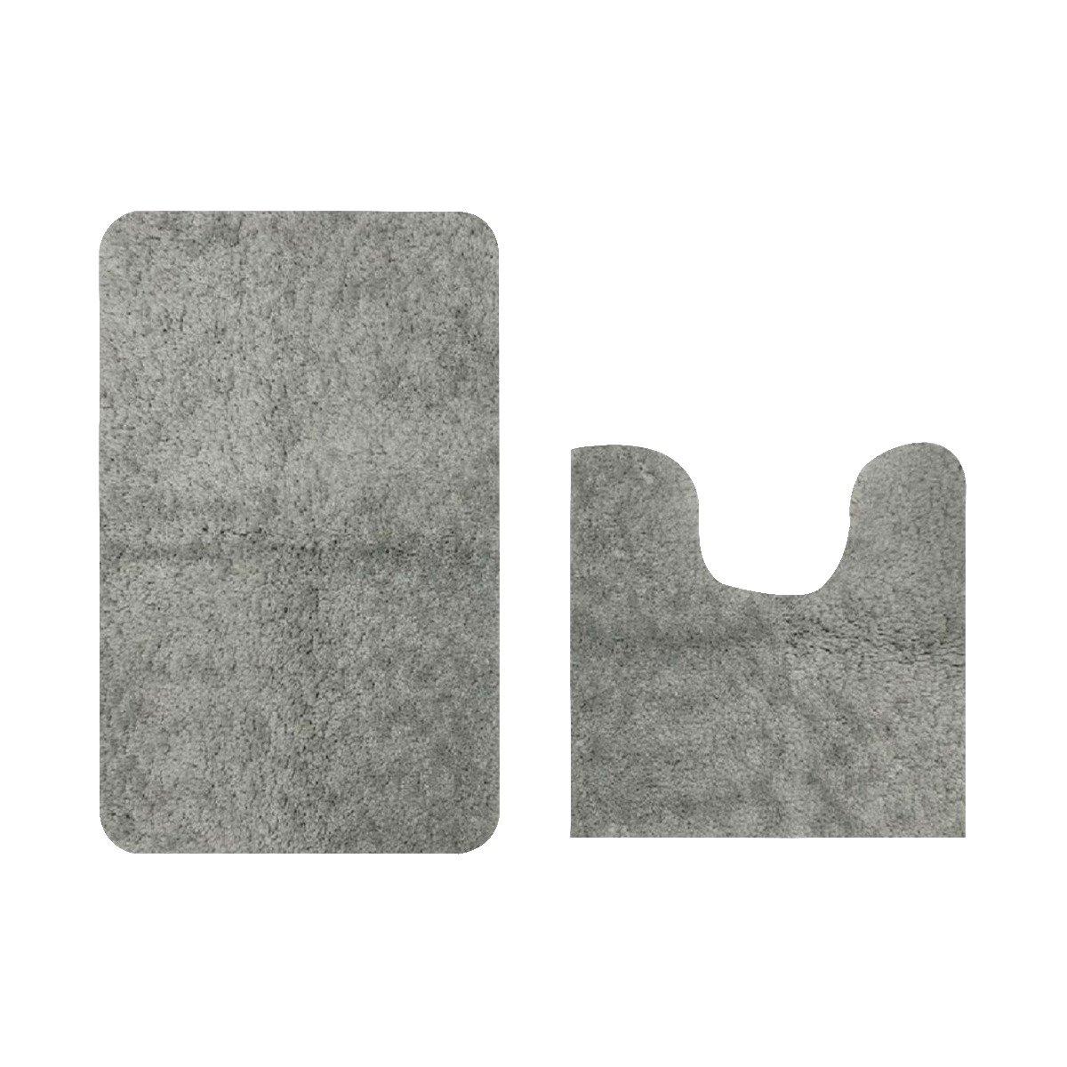 

Tiffany bath mats set 2pcs silver 50x80 cm & 50x50 cm