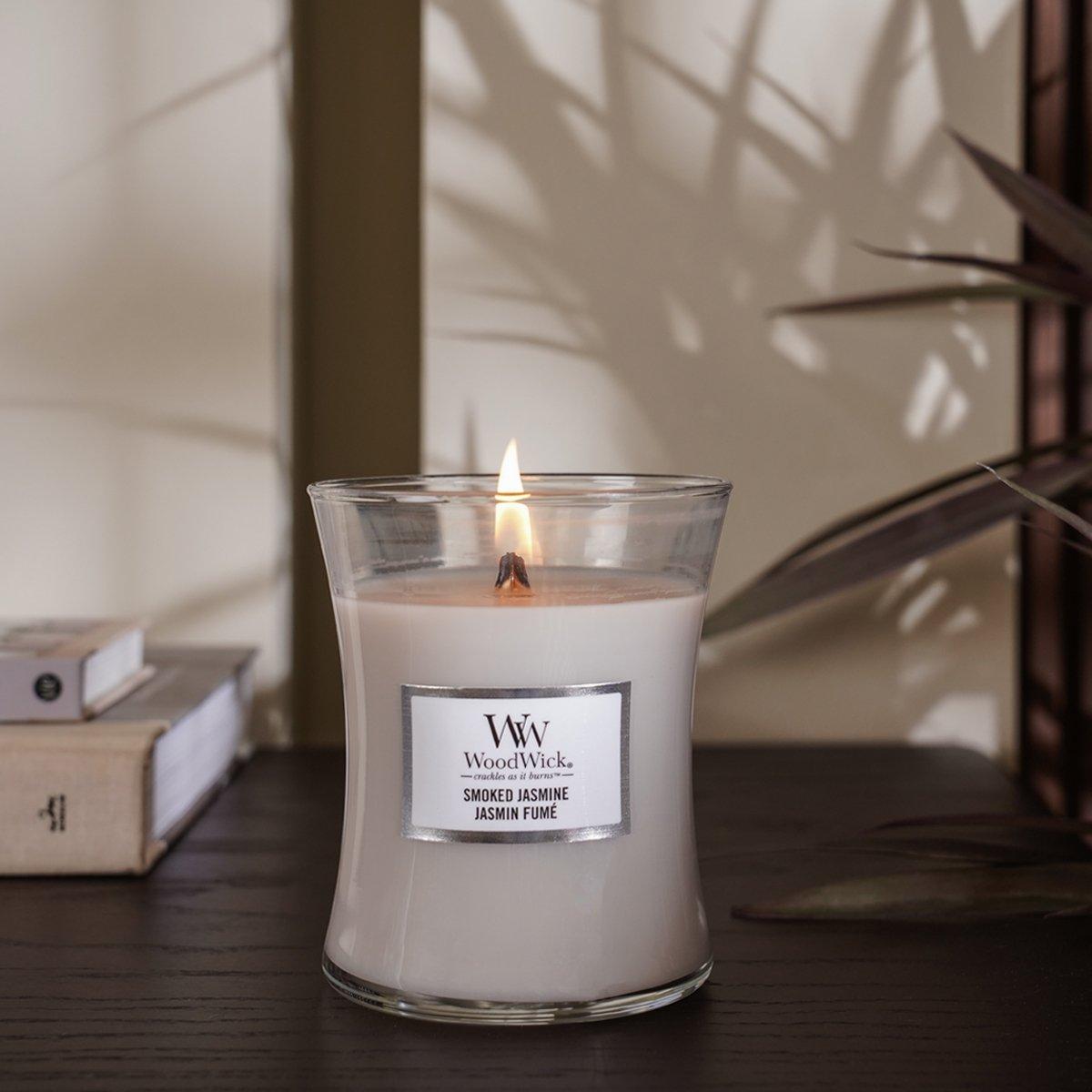 

Woodwick smoked jasmine scented candle