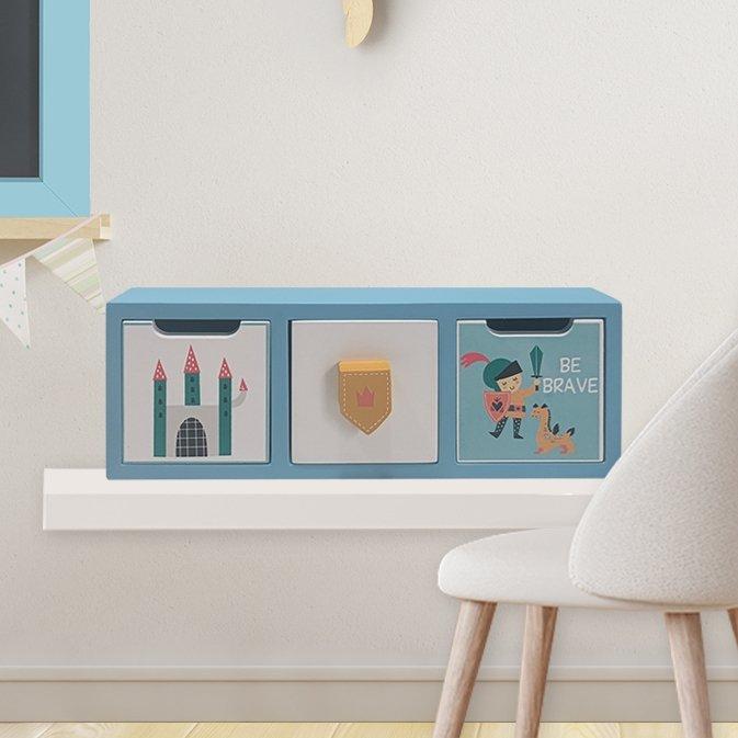 

Knights kids shelf blue 27x10x10 cm