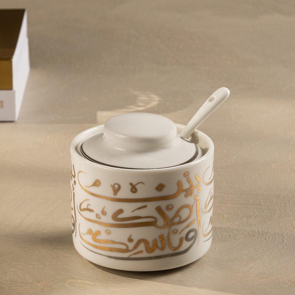 

Nasik new bone sugar pot gold 360 ml