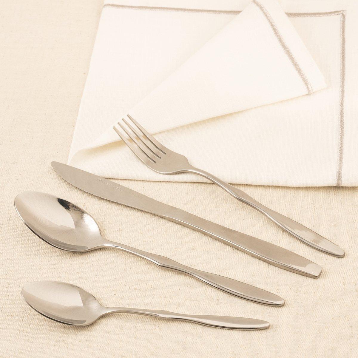 

Ripple stainless steel cutlery set 24pcs silver