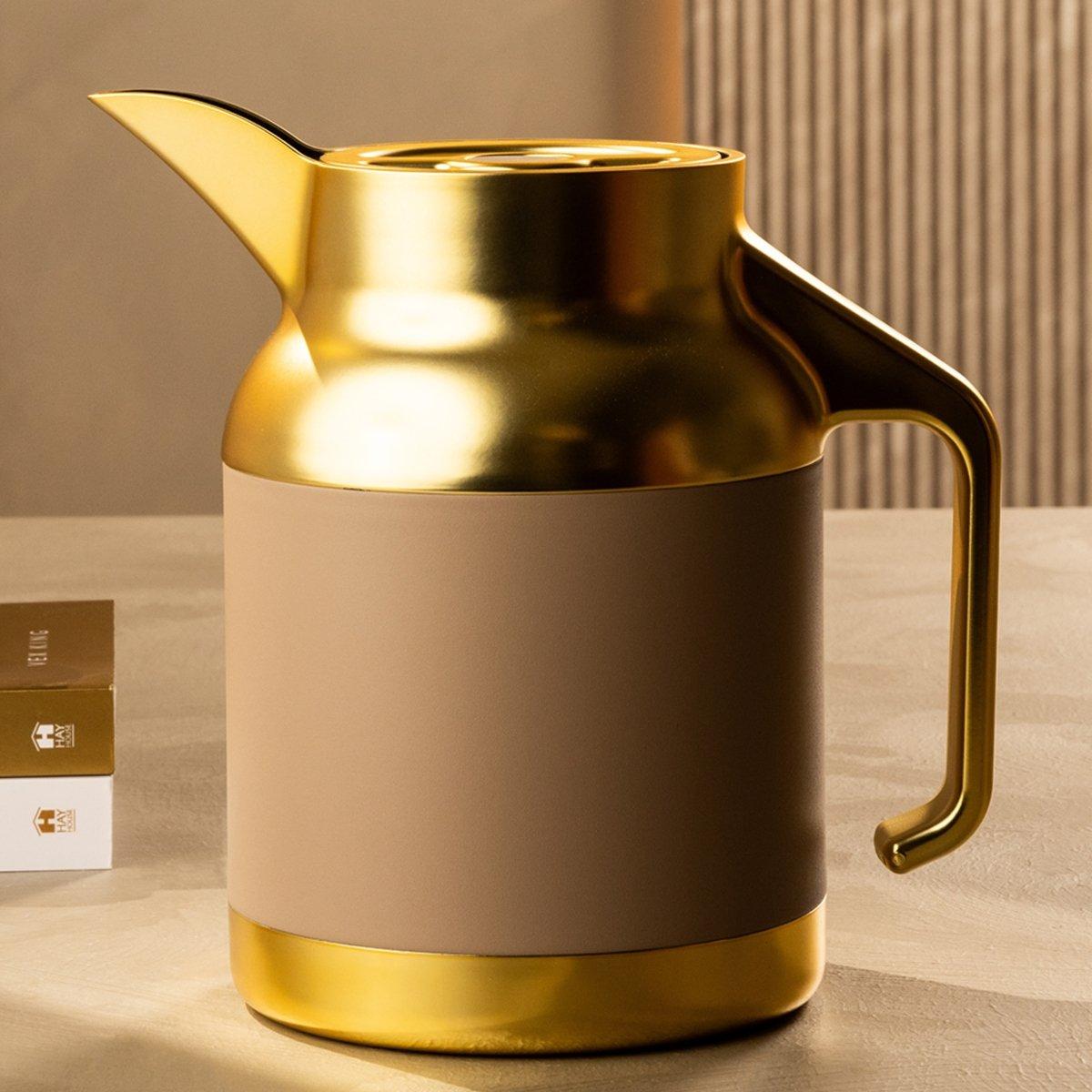 

Nova coffee server stainless steel d/w gold & beige 1. 5 ltr