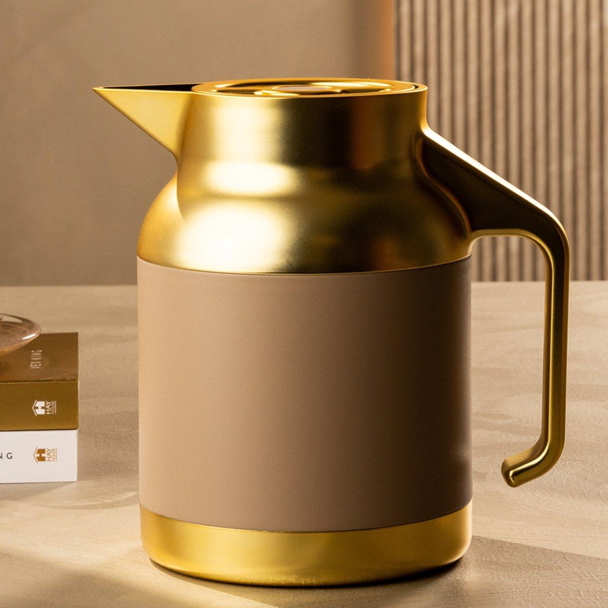 

Nova tea server stainless steel d/w gold & beige 1. 5 ltr