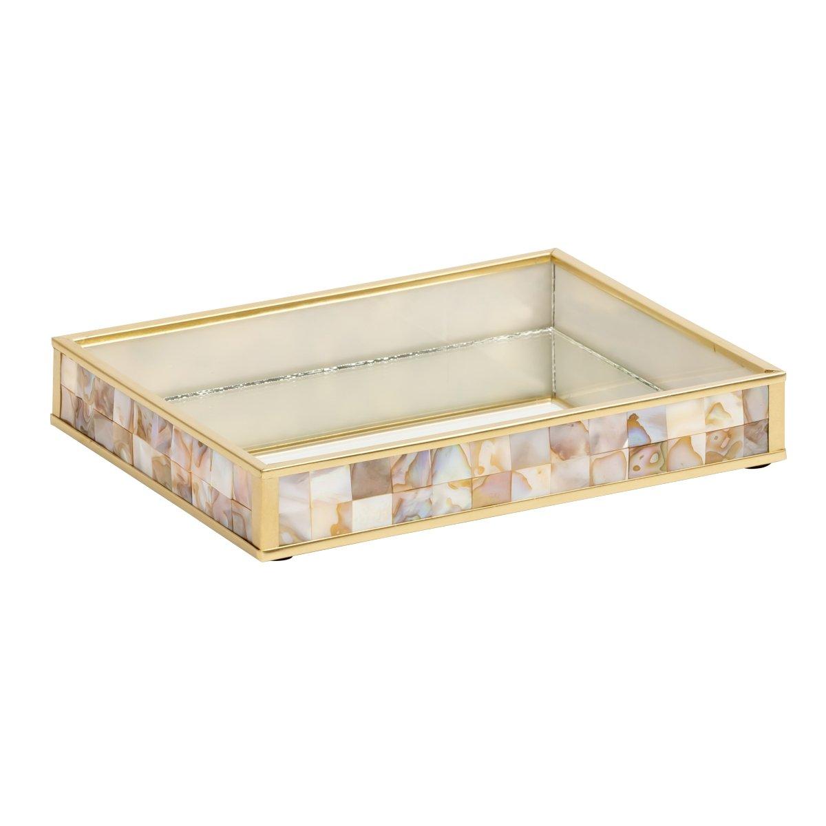 

Pearl deco tray beige 20x16x3 cm