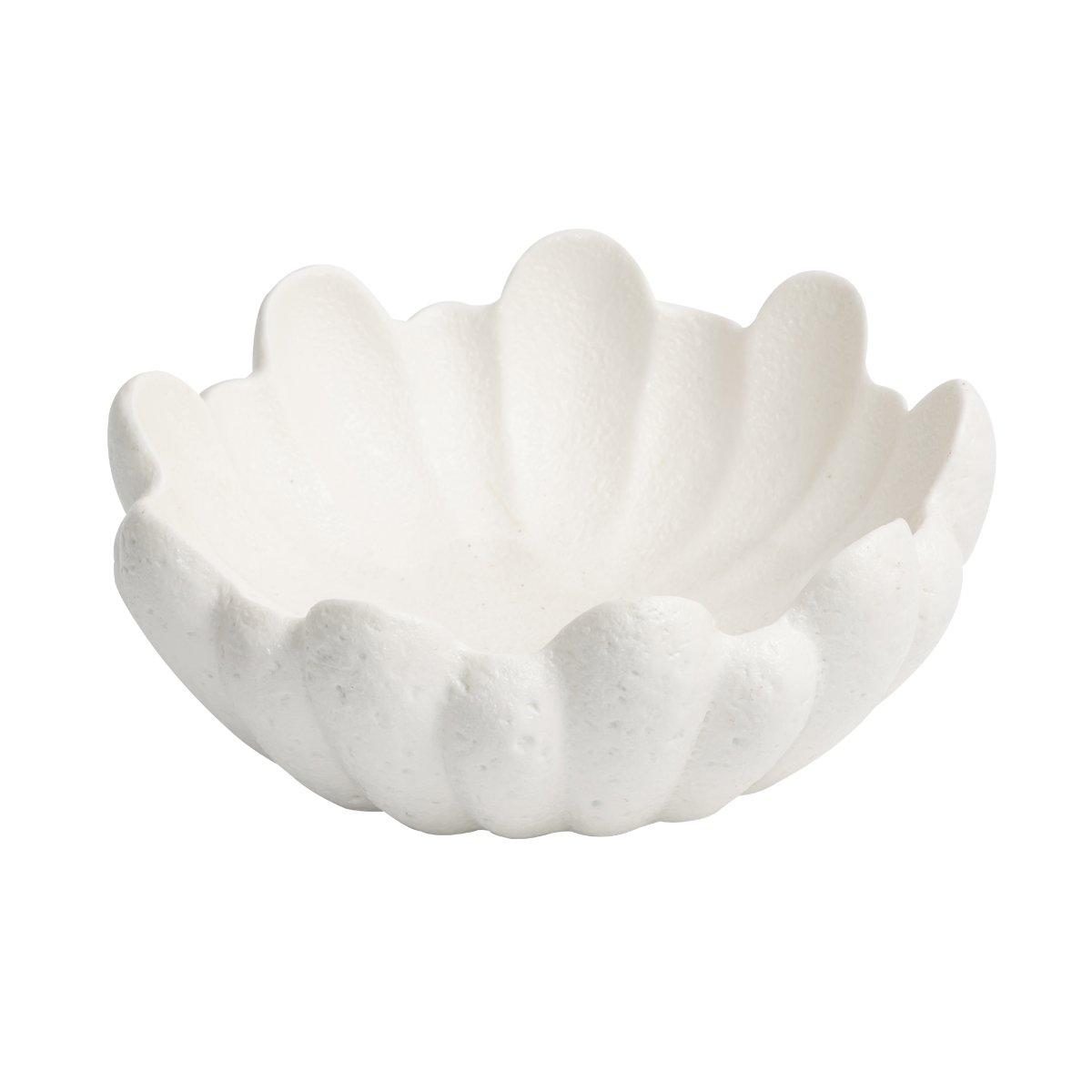 

Coral deco bowl white 19. 5x19. 3x7. 7 cm