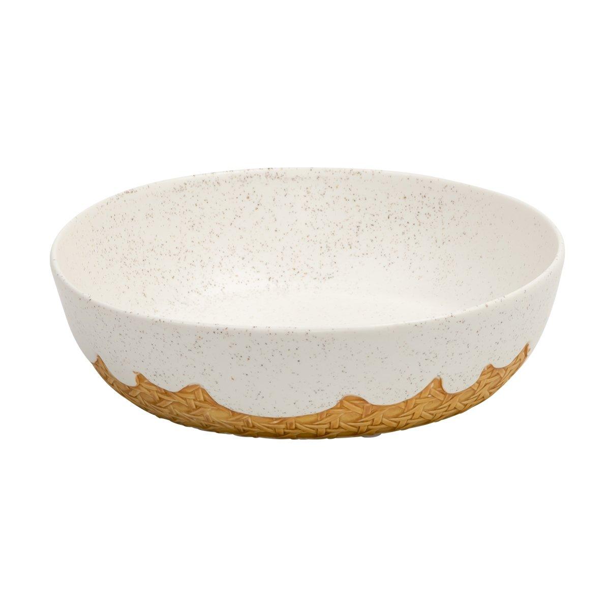 

Cane deco bowl beige 19. 8x19. 6x5. 8 cm