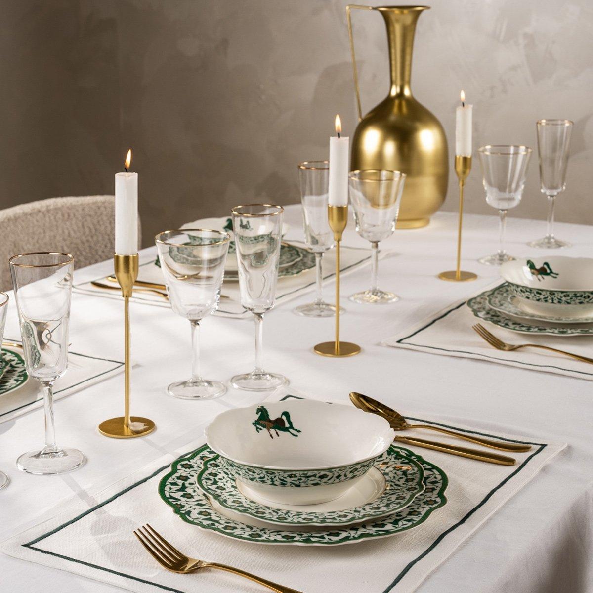 

Faris shaped dinner set 18pcs green