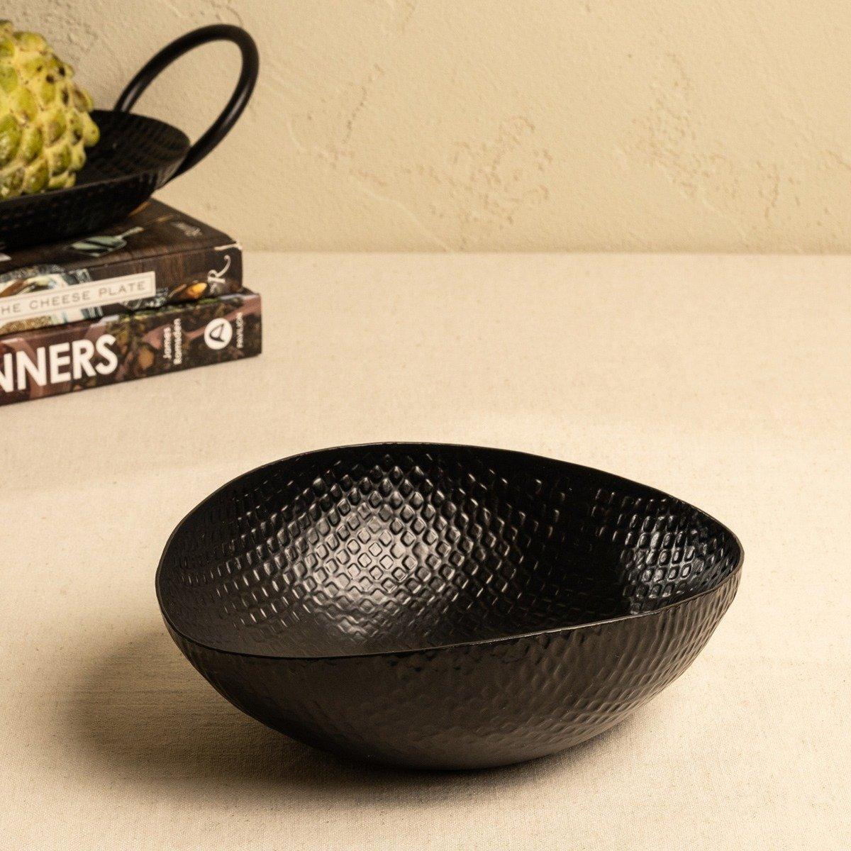 

Crate serving bowl steel black 20x20x10 cm