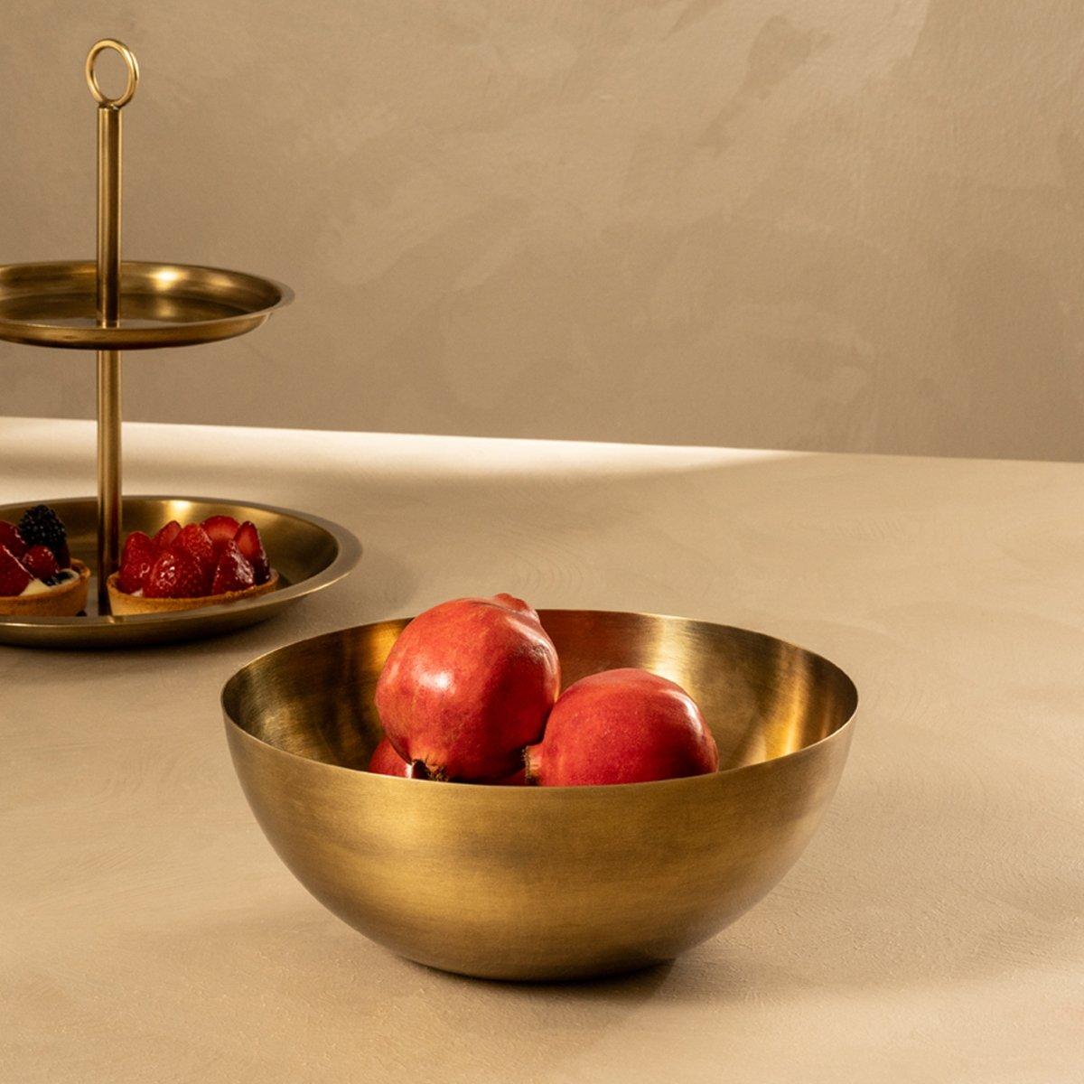 

Angen serving bowl steel gold 25x25x10 cm