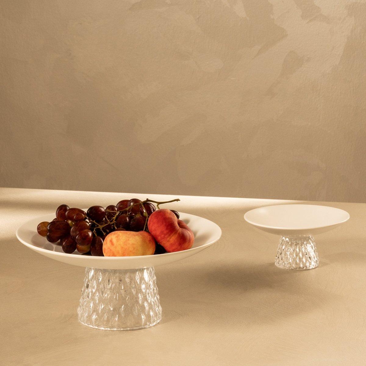 

Diamond cone serving bowl white 25. 5x25. 5x11. 5 cm