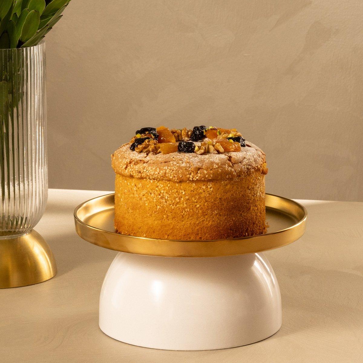 

Nesting metal serving plate white 26x26x12. 6 cm