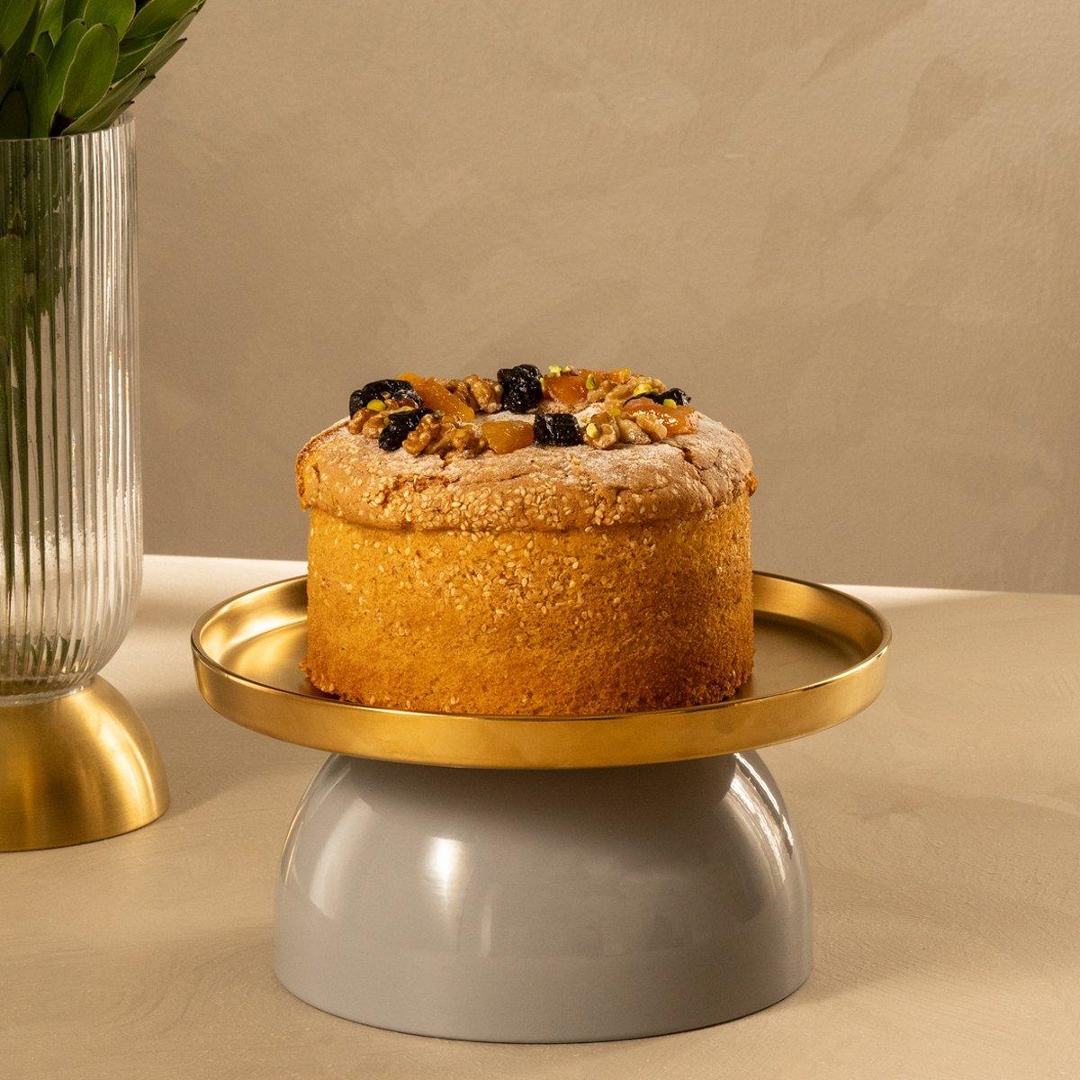 

Nesting metal serving plate grey 26x26x12. 6 cm